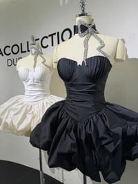 Dress with a bow (Black) thumb 3