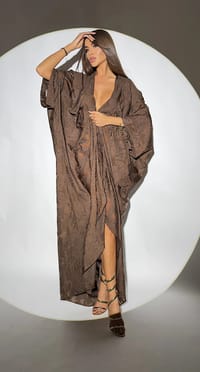 Abaya new Brown thumb 4