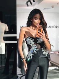 BLack Corset with stones thumb 3