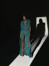 Dress long shine Green thumb 3