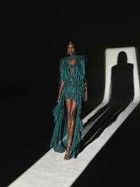 Dress long shine Green thumb 1