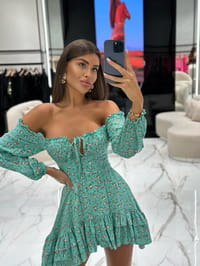 Dress with Flowers Blue thumb 1