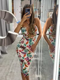 Parrot Dress bej thumb 1