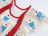 Ice cream ribbon dress beige thumb 4