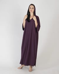 Dark Purple - Hoodie Dress thumb 4