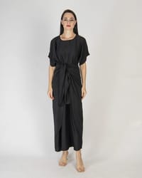 Black - Under Abaya Wrap Skirt Set thumb 1