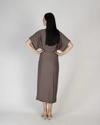 Brown - Under Abaya Wrap Skirt Set thumb 4