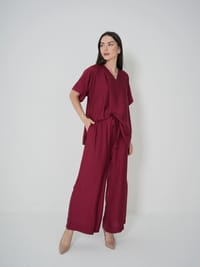 Red - Under Abaya Pants set thumb 2