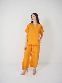 Mustard Yellow - Under Abaya Pants set thumb 3