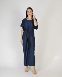 Navy - Under Abaya Wrap Skirt Set thumb 1