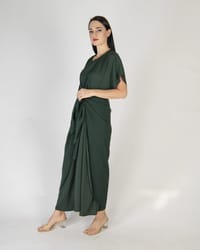 Dark green - Under Abaya Wrap Skirt Set thumb 4