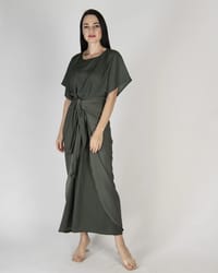 Teal - Under Abaya Wrap Skirt Set thumb 2