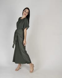 Teal - Under Abaya Wrap Skirt Set thumb 3