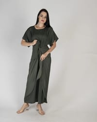 Teal - Under Abaya Wrap Skirt Set thumb 4