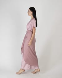 Dusty rose - Under Abaya Wrap Skirt Set thumb 3