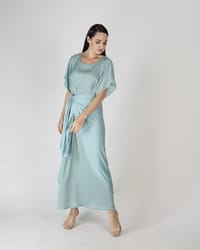 Baby Blue - Under Abaya Wrap Skirt Set thumb 3