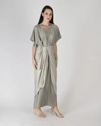 Mint green - Under Abaya Wrap Skirt Set thumb 5