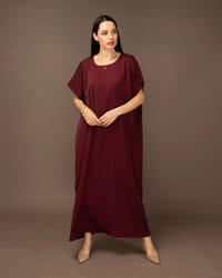 Maroon - Under Abaya Dress thumb 1