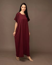 Maroon - Under Abaya Dress thumb 3