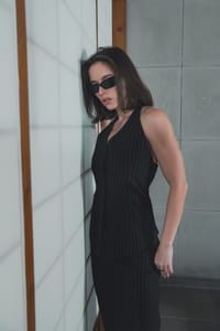 black-pinstripe-halter-set thumb 8