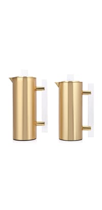 Boutiqaat Manar Flask Set 2pcs - Matt Gold/Transparent Handle thumb 1