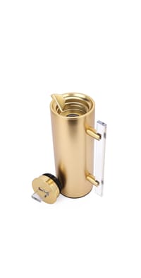 Boutiqaat Manar Flask Set 2pcs - Matt Gold/Transparent Handle thumb 2