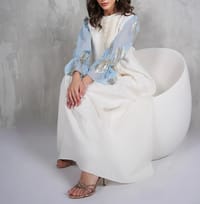 Lenin dress with Blue silk chiffon thumb 3