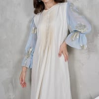Lenin dress with Blue silk chiffon thumb 4