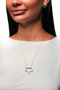 Lotus Long Necklace in Diamond thumb 2