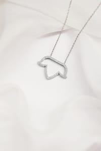 Lotus Necklace in Diamond thumb 1