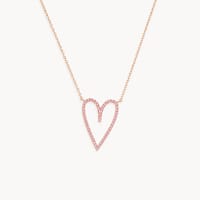 Pink Sapphire Heart Necklace thumb 1
