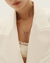 Pink Sapphire Heart Necklace thumb 3
