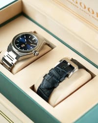 Khalifa Steel + Leather Watch/ساعه خليفه ستيل+جلد thumb 2