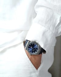 Khalifa Steel + Leather Watch/ساعه خليفه ستيل+جلد thumb 8