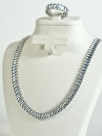 Diamond Silver set/طقم أحجار الكريستال thumb 4