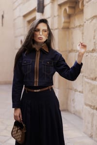 Laka Jacket- Denim & Leather thumb 2