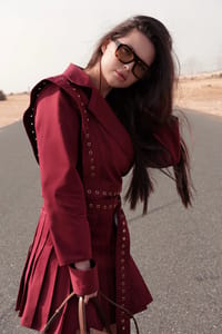 Kaia Jacket - Maroon thumb 4