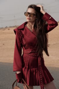 Kaia Skirt - Maroon thumb 2