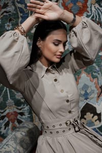Beige Linen Dress thumb 3