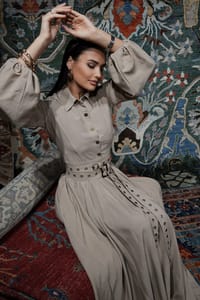 Beige Linen Dress thumb 2
