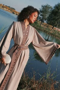 Zaya Beige Kaftan thumb 4