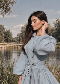 Luche Sky Blue Dress thumb 4