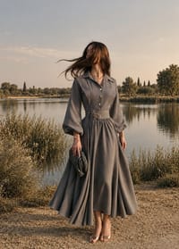 Luche Gray Dress thumb 3