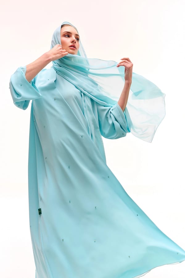 Skyy baby blue abaya