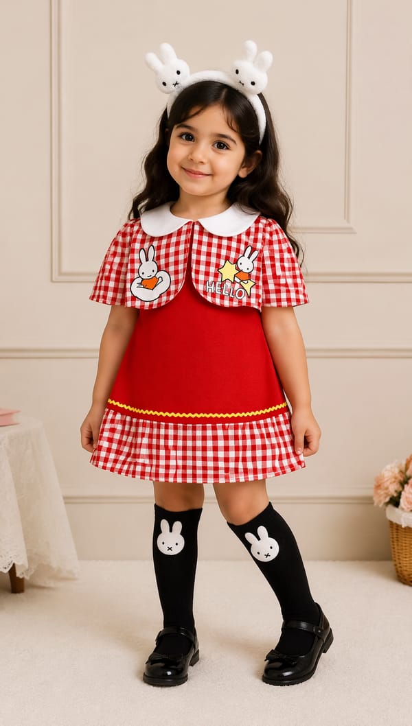 Aprilz Bunny Charm Knee Socks – Black