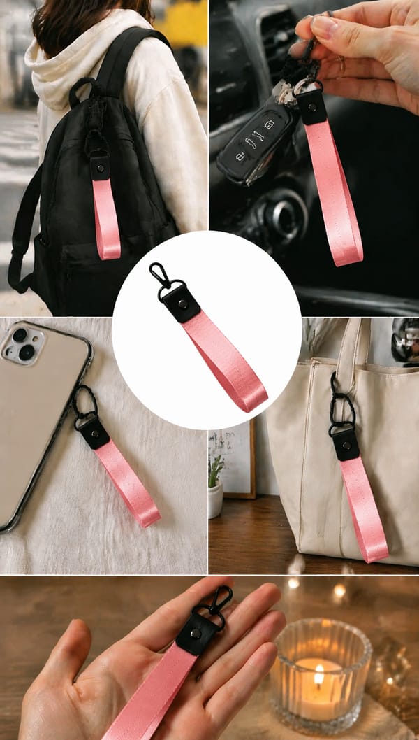 Aprilz Pink Satin Keychain