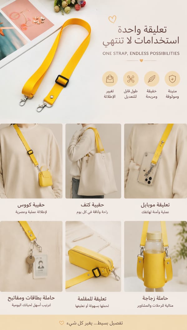 Aprilz Sunshine Yellow Adjustable Strap