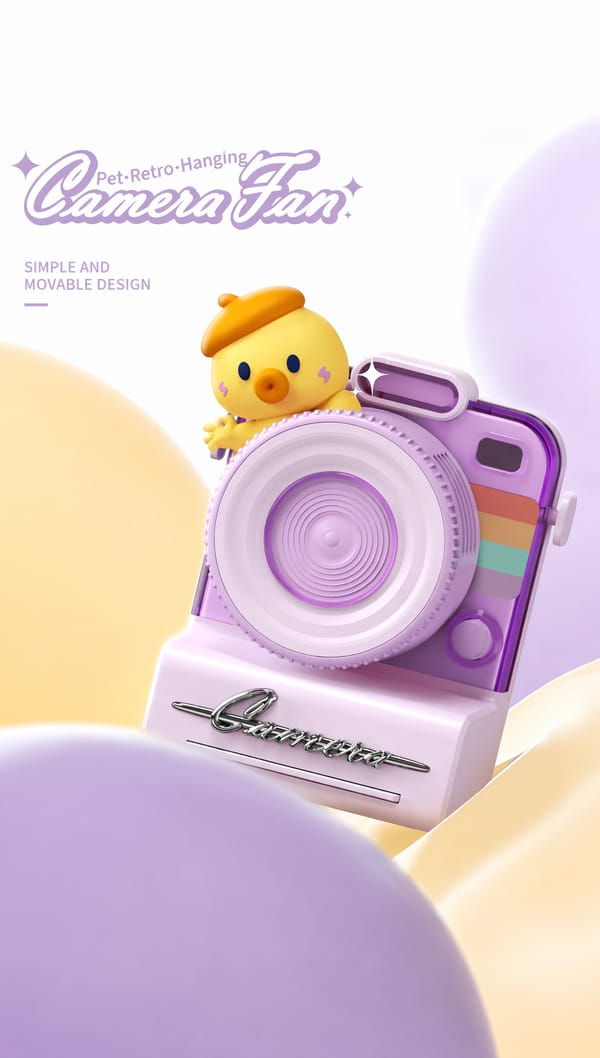 Aprilz Purple Duck Camera Fan