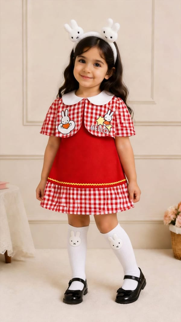 Aprilz Bunny Charm Knee Socks – White
