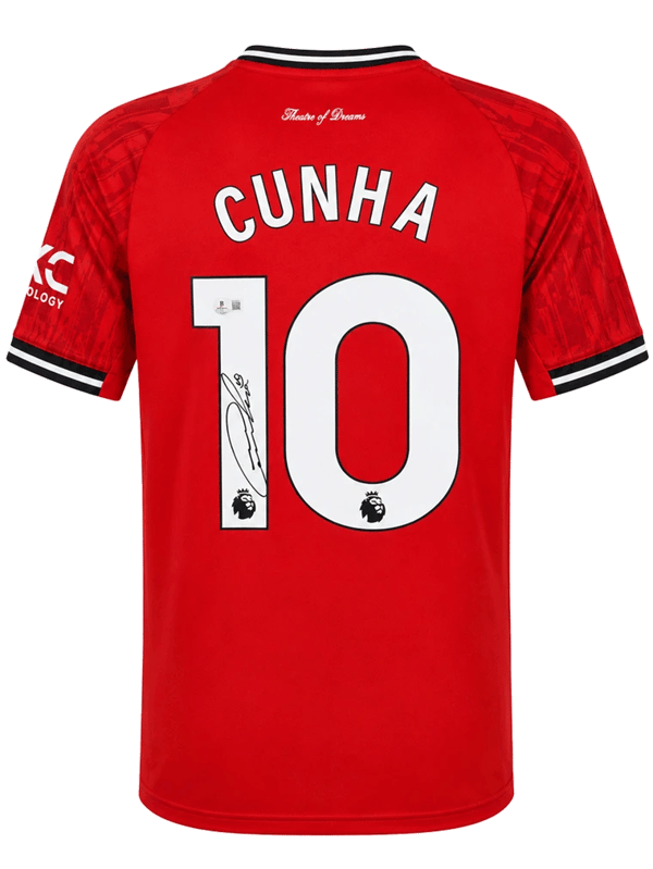 Matheus Cunha Signed 2025/26 Manchester United Jersey (beckett)